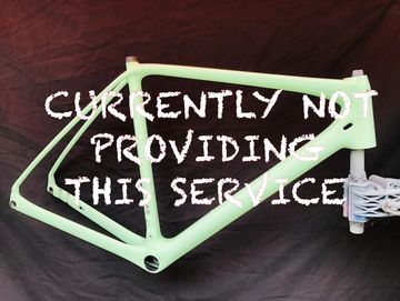 Mint green bike frame with 'Currently not providing this service' text overlay.