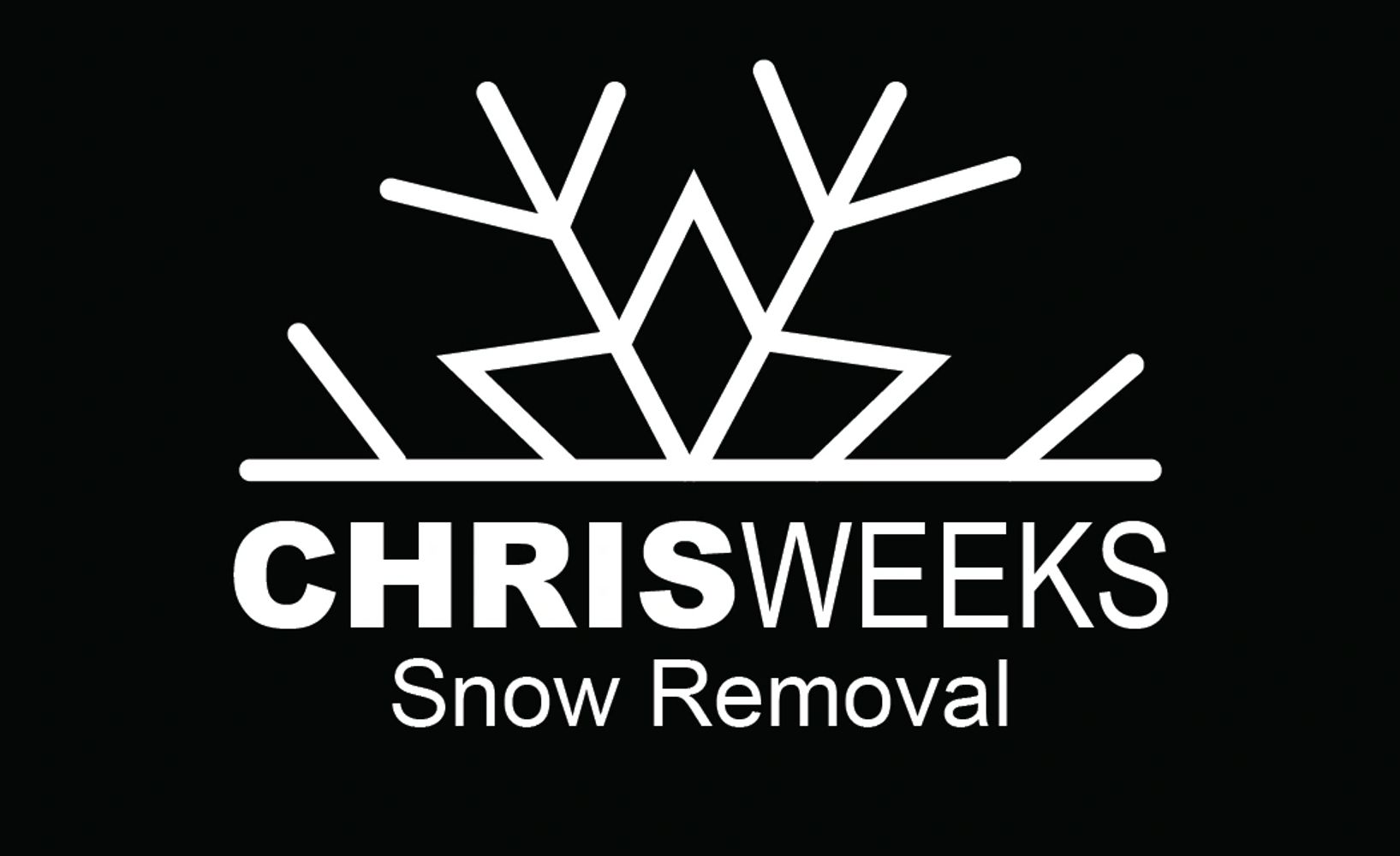 Logo for Chris Weeks Snow Removal with a stylized snowflake.
