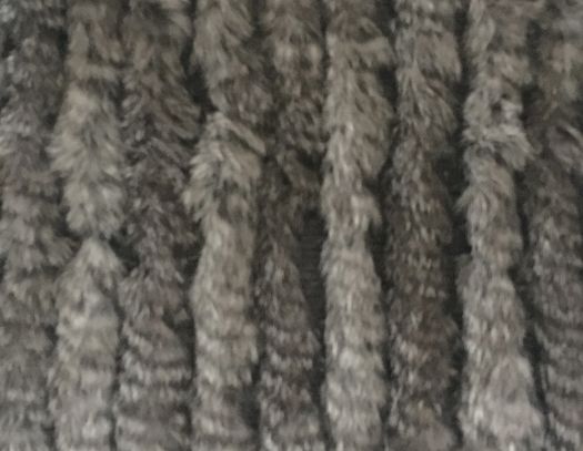 Braided Real Grey Rabbit Fur Down/Feather Insert