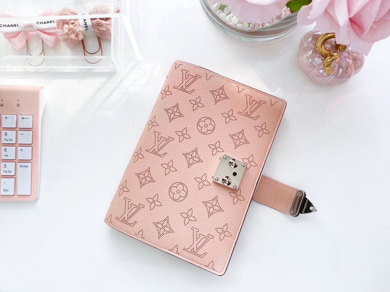Rare Louis Vuitton notebook cover Agenda PM monogram CA0091 Pink Used from  Japan