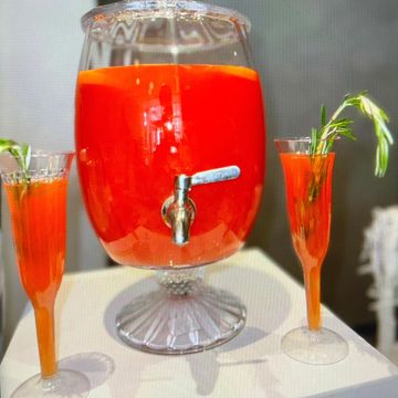 Try our tropical fruit punch 
We serve it fresh  all season 