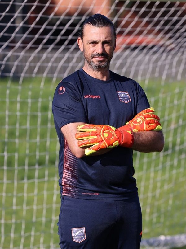 Sam coaching on the pitch