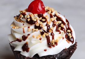 Hot Fudge Sundae Cupcake