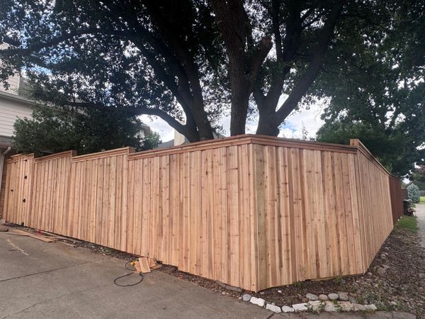 High Quality Cedar Board on board Fence 