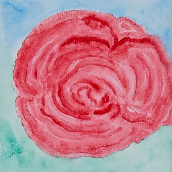Watercolor painting of a rose