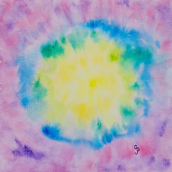 Watercolor painting of a light bursting forth