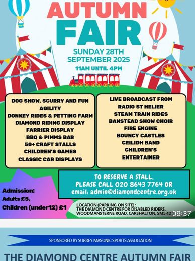 Diamond Riding Centre Autumn Fair 28 September