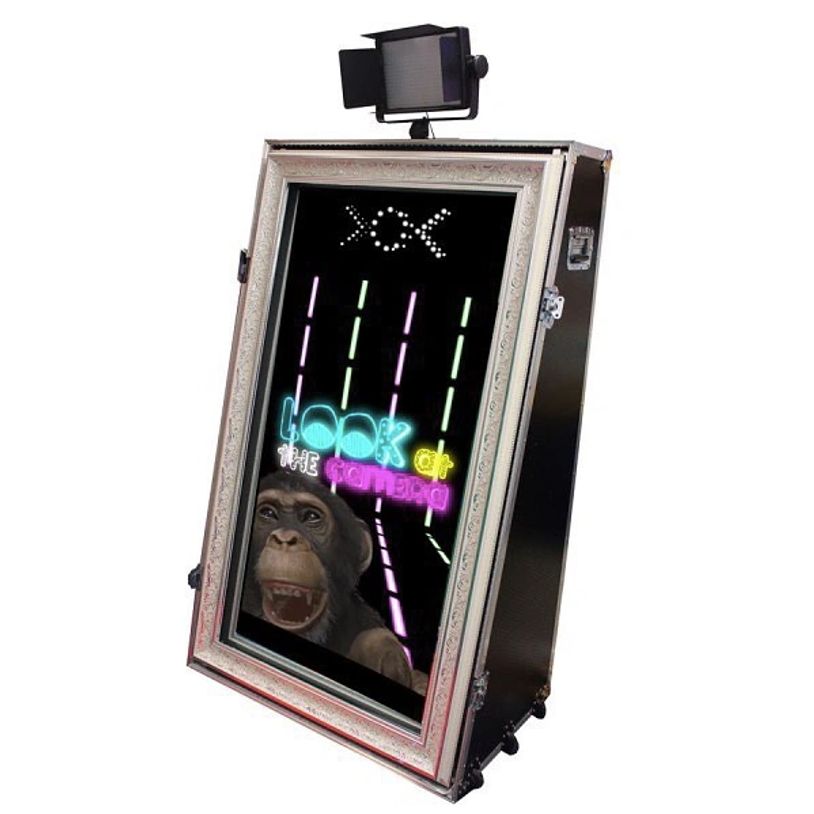 Magic Mirror photo booth hire Hampshire — full-length interactive mirror