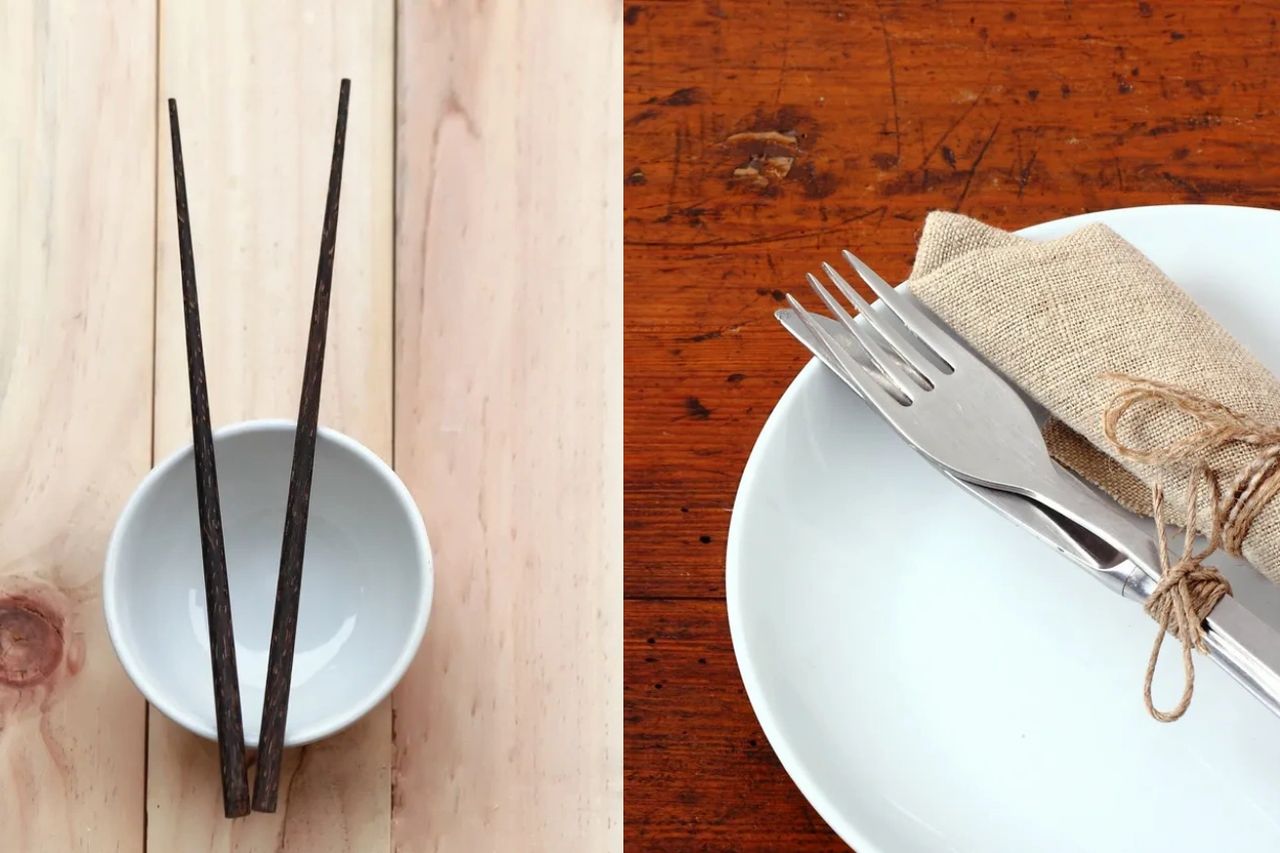 Chopstick vs Fork?? 🥢🤔🍴#chopsticks #fork #koreanfood #asianfood #as