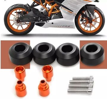 KTM RC 125 200 250 390 DUKE MOTOCYCLE ACCESSORIES FRONT & REAR FORK WHEEL  PROTECTOR CRASH
