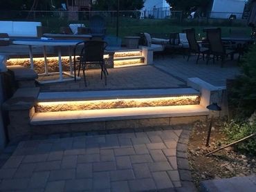 view of lights in the garden