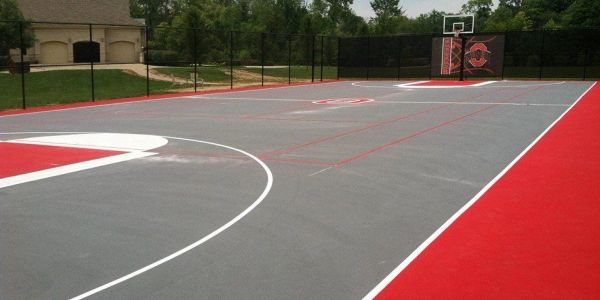 outdoor basketball court resurfacing in Dayton Ohio