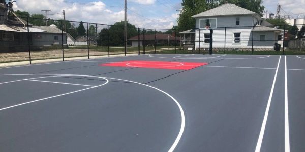 outdoor basketball court repair in Dayton Ohio