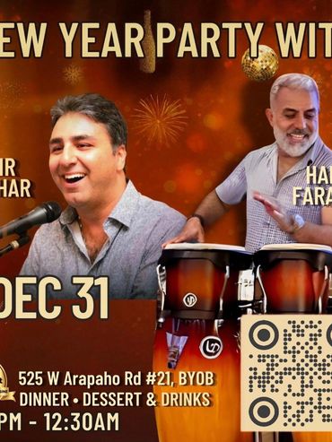 Great Near Year Night On December 31th 2025 at Kasra Persian Cuisine  ! To Get all info and book you