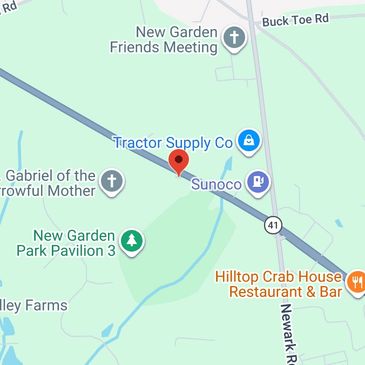 Map showing Tractor Supply Co and Sunoco.