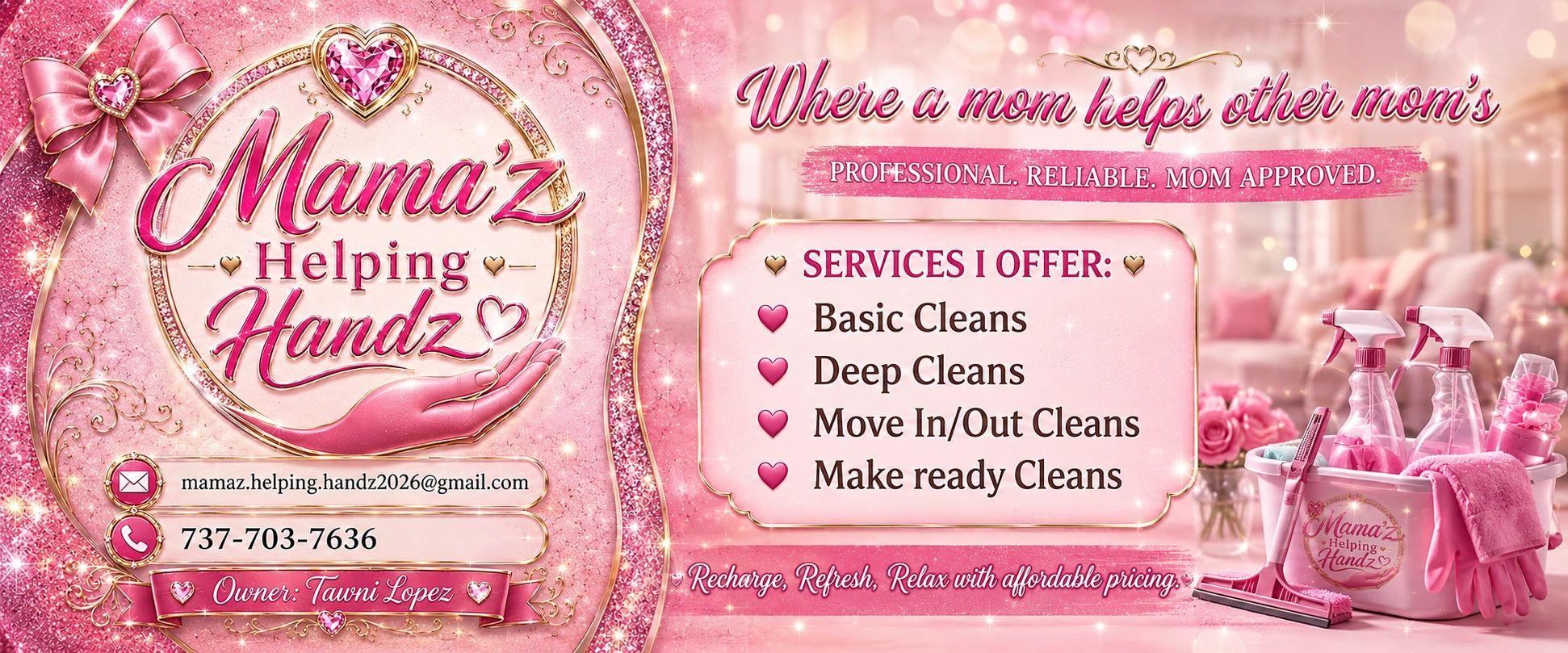 Where a mother helps another mother tackle the cleaning duties. 