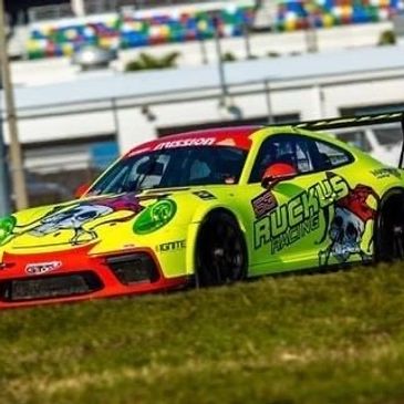 Wheeling the Porsche GT3 through Daytona.