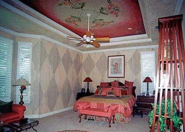 A beautiful lavish design for a bedroom wall 