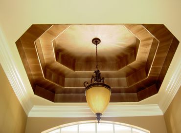 Luxurious 3d design for ceilings with a chandelier 
