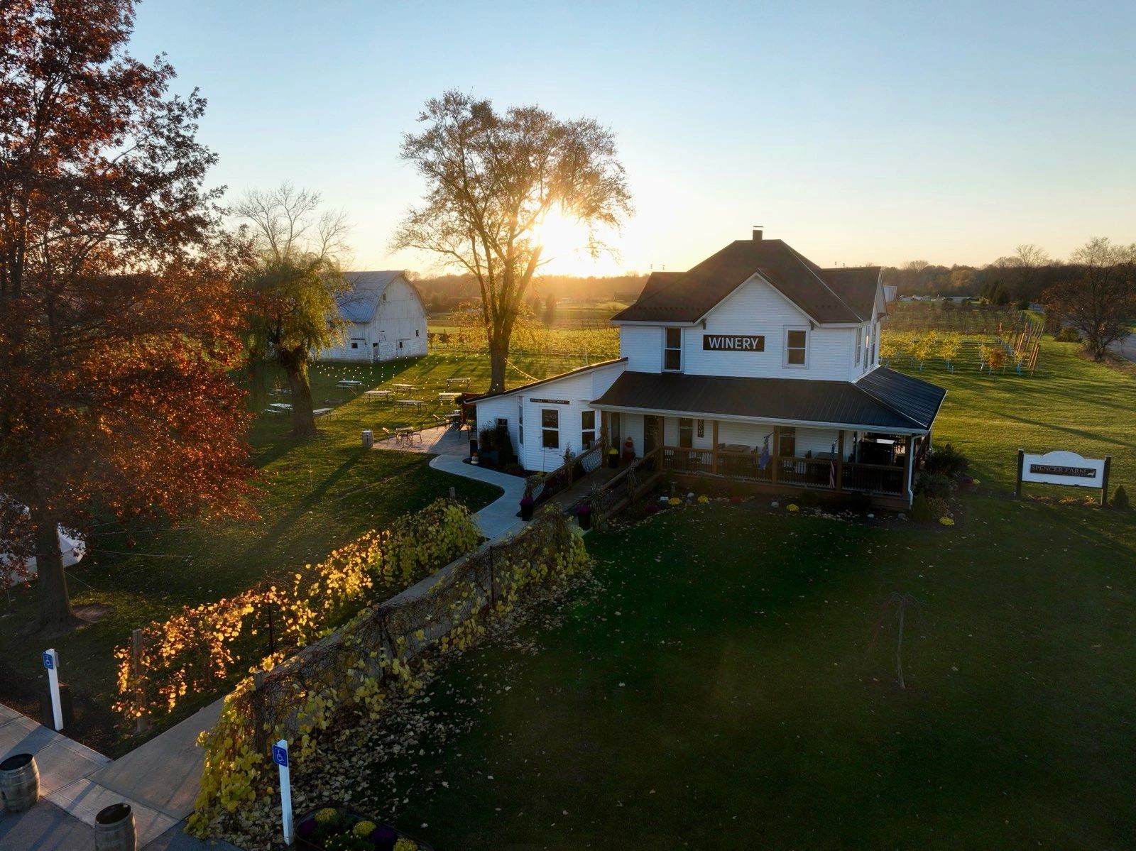 Farmhouse drone picture