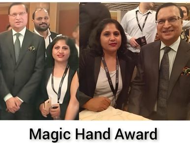 Kavita Bali with Celebrity Rajat Sharma at VLCC Magic Hand Award Ceremony | Crown Diamond Director