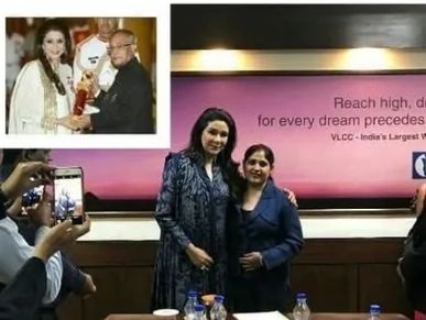 Kavita Bali with VLCC Founder Vandana Luthra at a Business Conference | VLCC wellscience Leadership