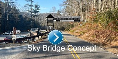 The sky bridge project over Hwy64 at Dry Falls