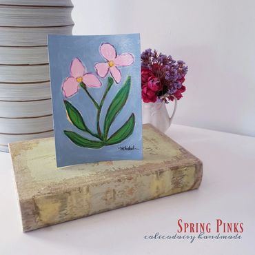 Small art floral painting 