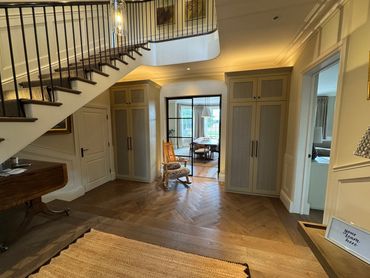 Bespoke hallway cabinetry made in our Hampshire joinery workshop