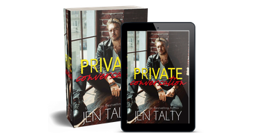 Book and eBook cover of "Private Conversation" by Jen Talty.