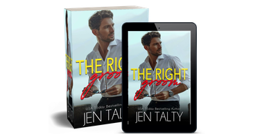 Book cover of a romantic novel featuring a man and the title 'The Right Groom'.