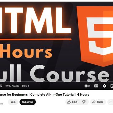 video lecture on html and css