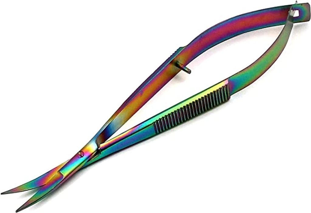 Embroidery Sewing Scissor Titanium Spring Action Scissor 4 5inch German Grade Stainless Steel Curved