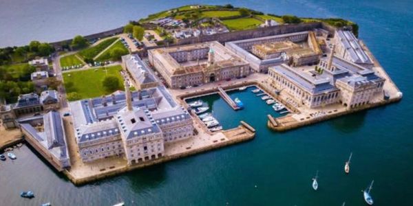 The Bruce @ Royal William Yard. A Beautiful Devon Holiday Apartment. Aerial View Of Entire Yard