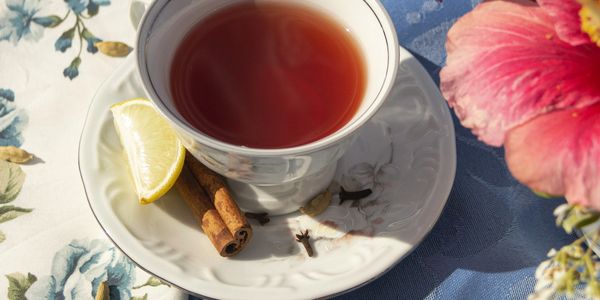 teacup with flowers
