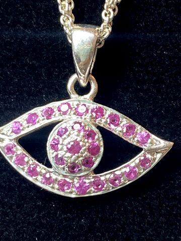 จี้ pendant จี้ทับทิม ruby pendant จี้รูปตา eye pendant เครื่องประดับ jewelry สร้อยคอ necklace