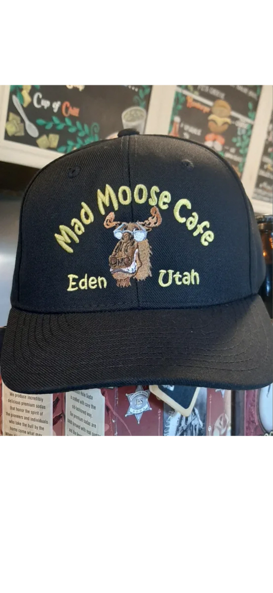 "Bitchin'" Mad Moose Cafe Headgear with our mascot "Bruce the Moose