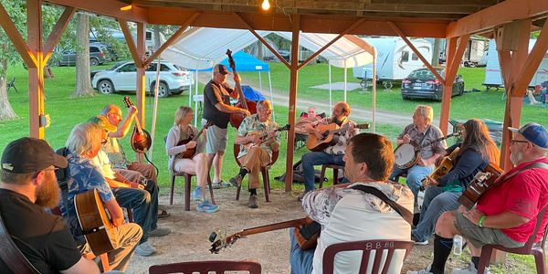 A photo of strawberry jam campers jamming