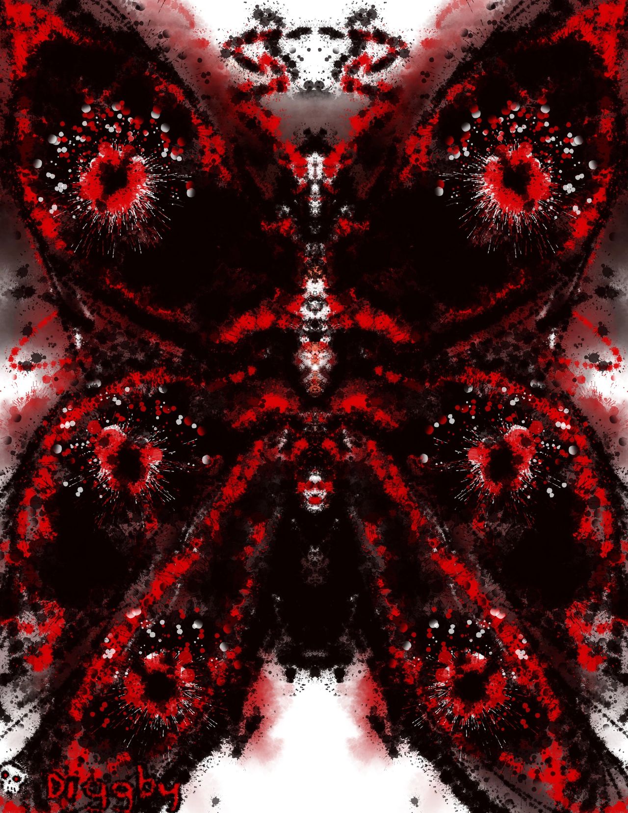 A butterfly like Rorschach inkblot A butterfly like Rorschach inkblot