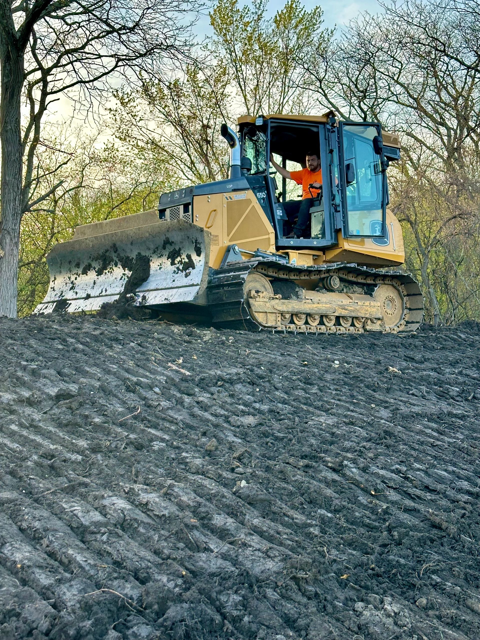 16,000 cubic yards of dirt moved on this project. 
