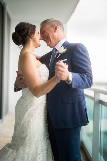 bride and father of the bride