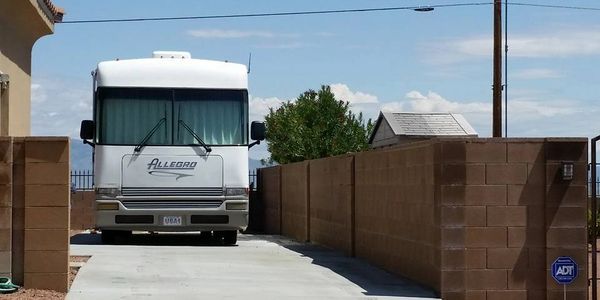 Block privacy wall and gate opening for residential home