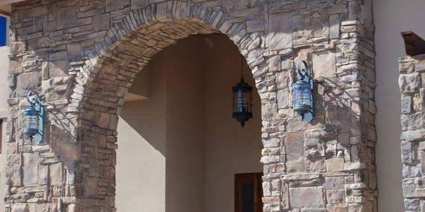 Stone front on house