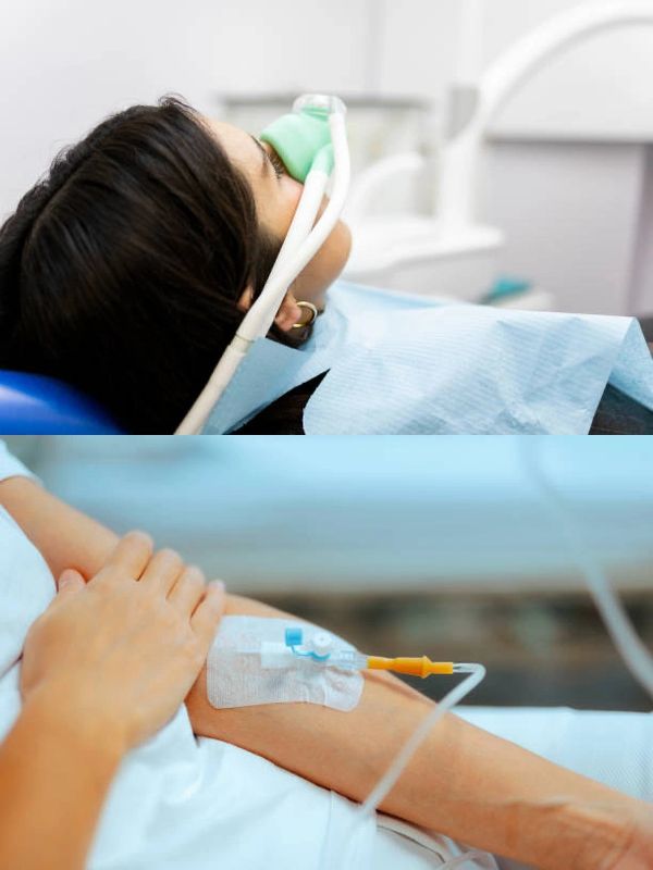 Patient receiving oxygen and IV treatment in a medical setting.