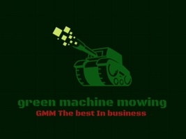 Green machine mowing