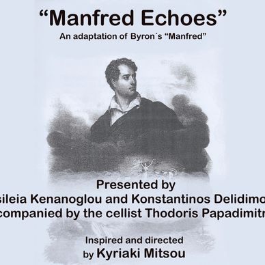 Poster for "Manfred Echoes," an adaptation of Byron's "Manfred."