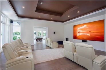 Custom Luxury Theater Interior 
Custom Home Builder
Naples Florida
