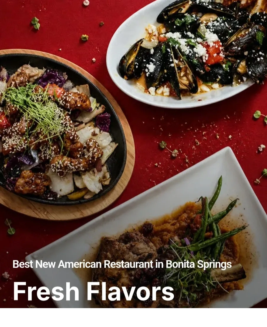 Bold flavors, sustainable, farm to table ingredients.  