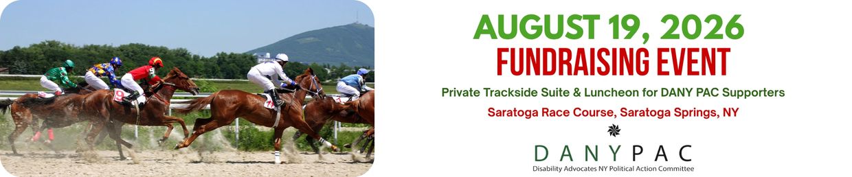 Horse race fundraising event on August 19, 2026 in Saratoga Springs.