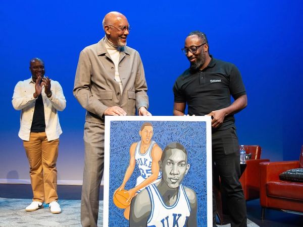 C.B. Claiborne presented a portrait from artist Ofili.